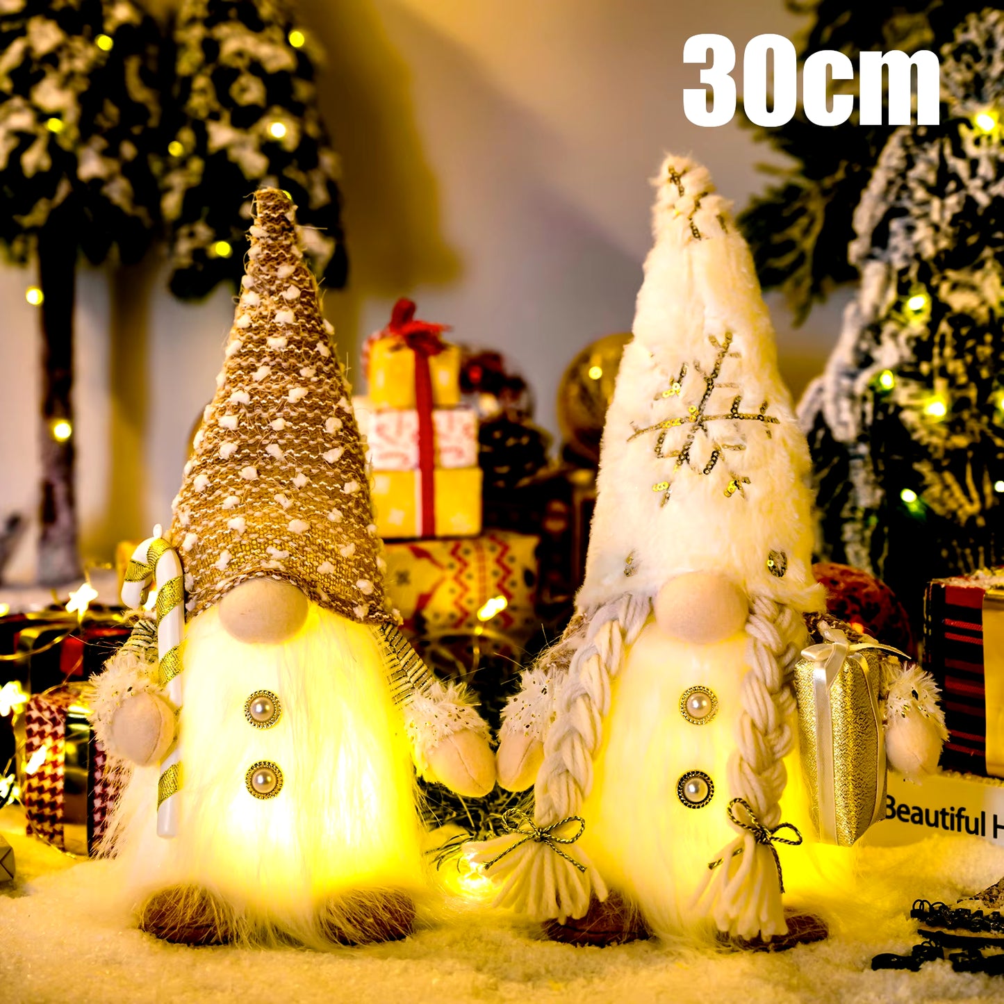 30cm Glow-in-the-Dark Gnome Squad: The Faceless Elves Who Bring Holiday Cheer and Confusion!