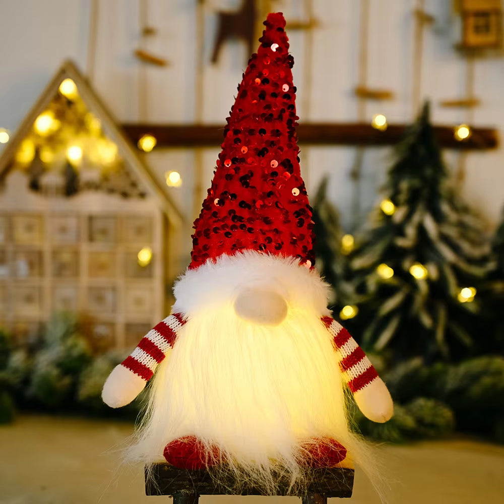 30cm Glow-in-the-Dark Gnome Squad: The Faceless Elves Who Bring Holiday Cheer and Confusion!