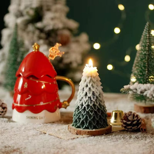 Christmas Tree Scented Candle Soy Wax Christmas Cedar Candle Atmosphere Decoration Event Holiday Gift