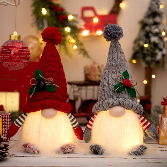 30cm Glow-in-the-Dark Gnome Squad: The Faceless Elves Who Bring Holiday Cheer and Confusion!