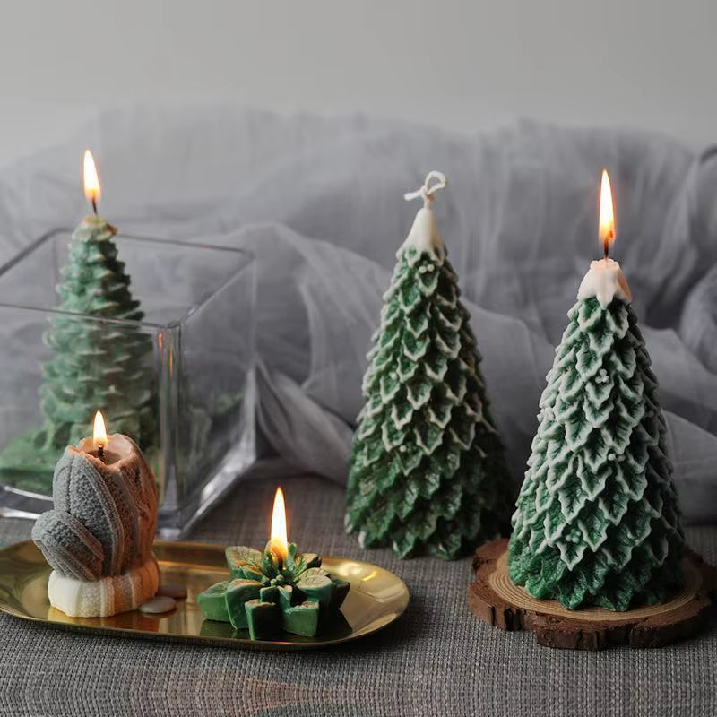 Christmas Tree Scented Candle Soy Wax Christmas Cedar Candle Atmosphere Decoration Event Holiday Gift