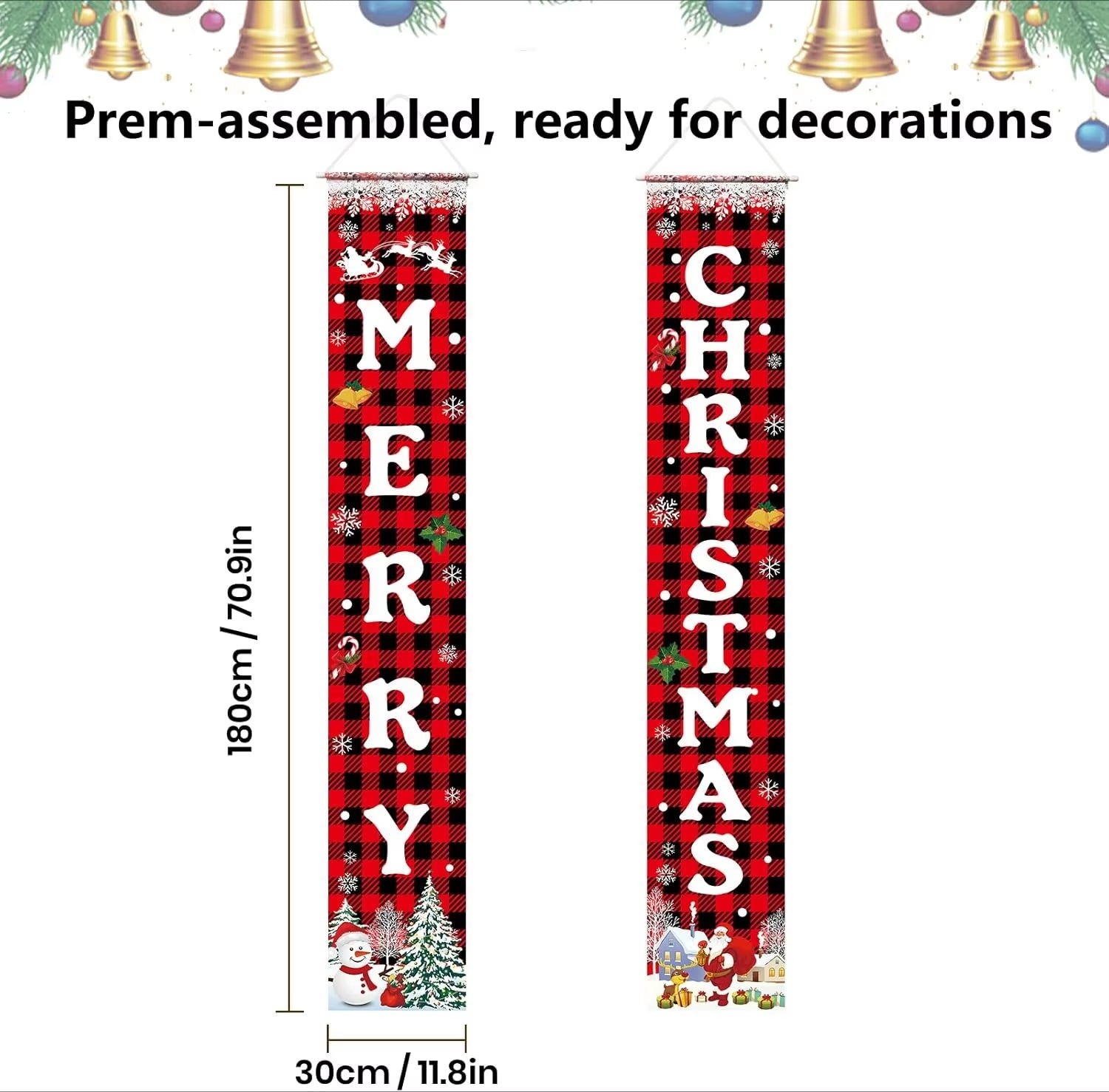 Christmas Decorations Merry Christmas Banner Xmas Porch Door Sign Welcome Banner for Wall Home Party Decor Christmas Decorations