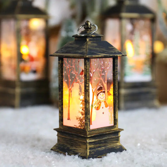 Vintage Style Electric Candle Lantern for Christmas Decor