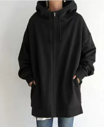 Long Hoodie Fleece Sweater