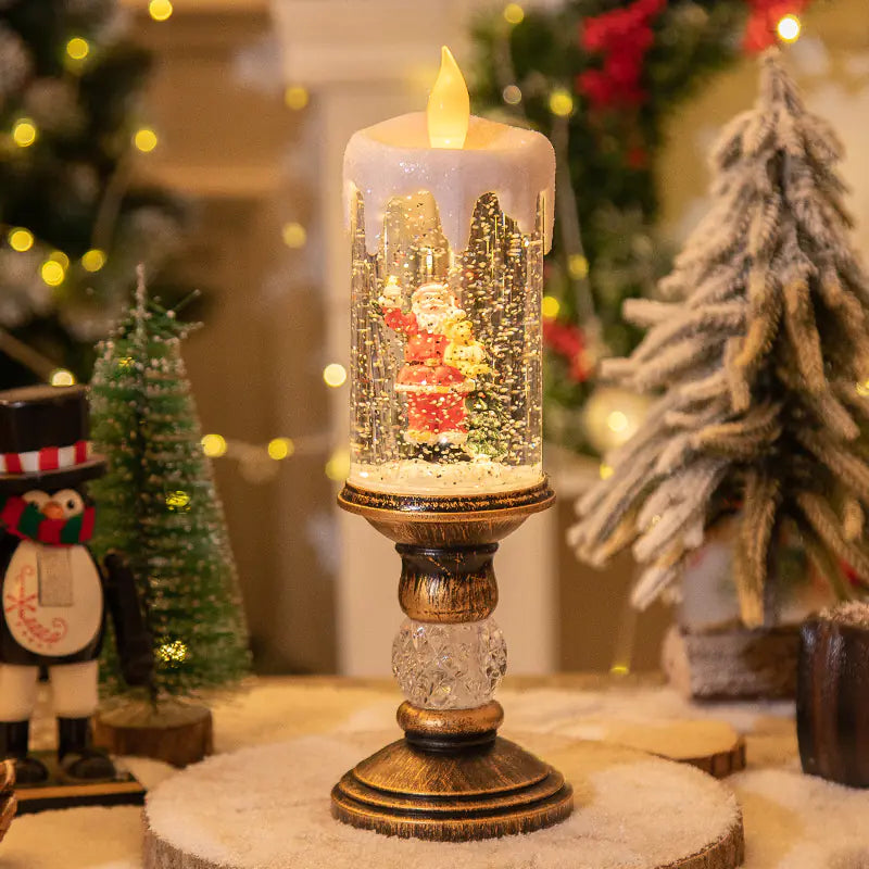 Christmas Candle Lights - Crystal Snowfall Decoration
